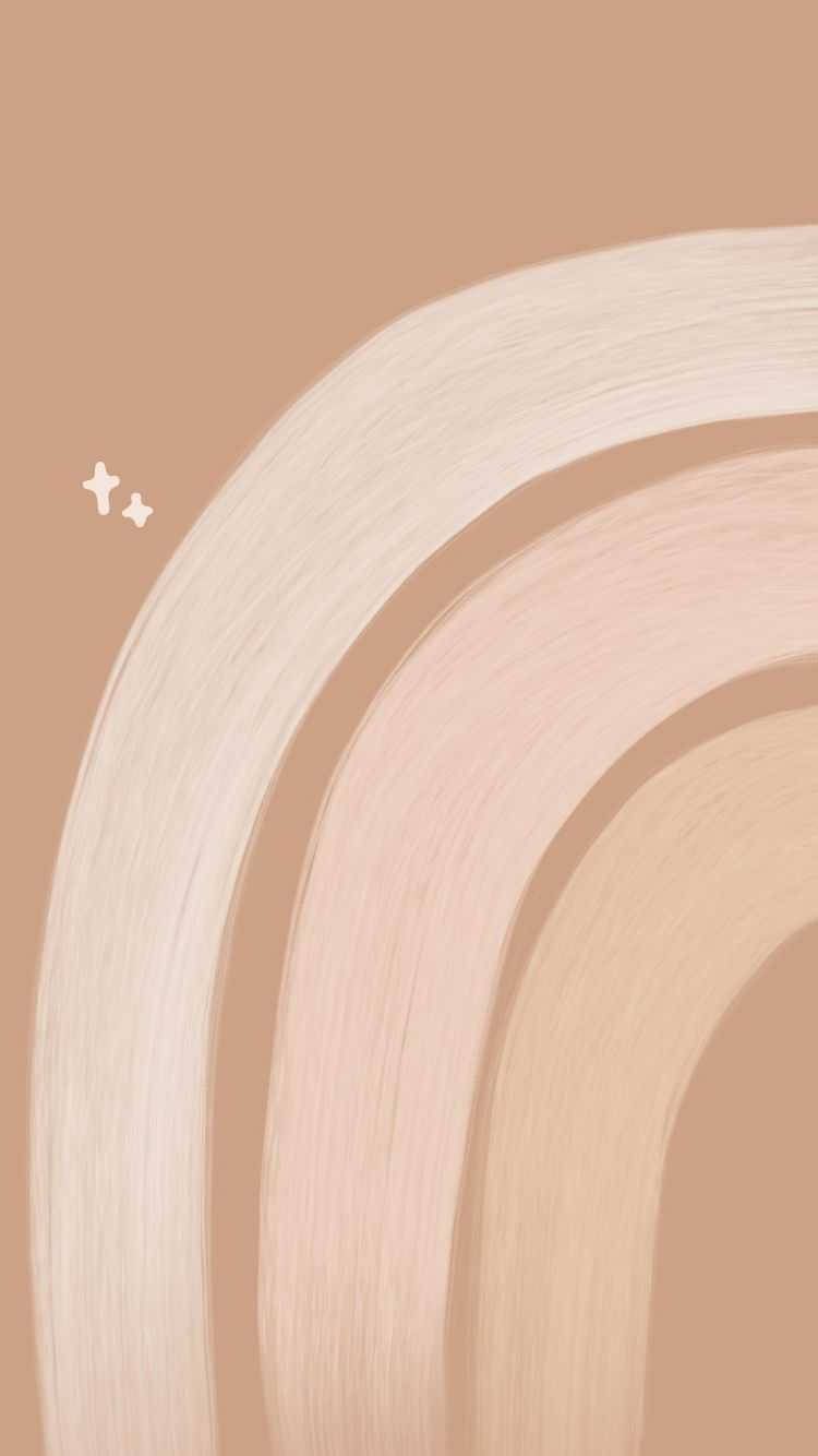Regenbogen, Boho, Pinselstriche, Beige, Minimalismus, Hintergrundbild für iPhone und Android