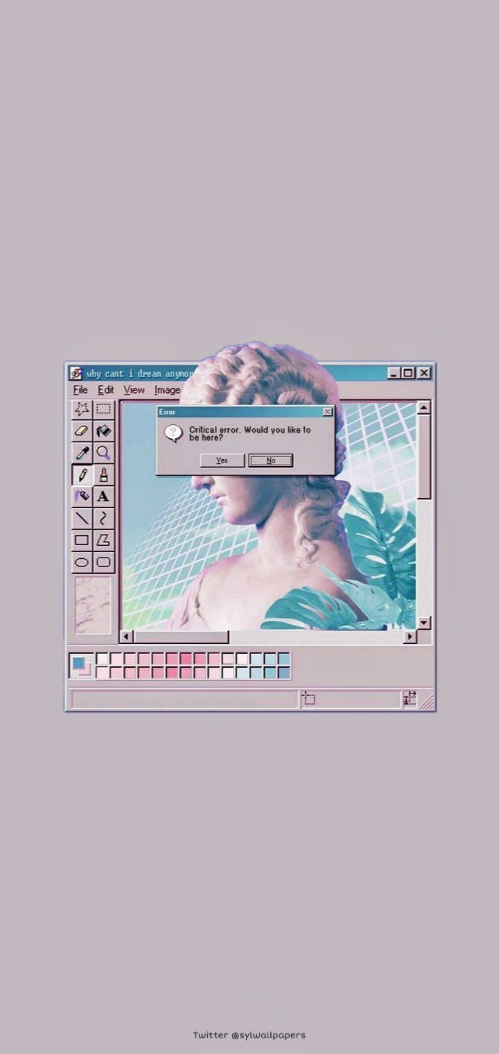 Vaporwave, Statue, Computerfenster, Retro, Pastell, Grau, HD, iPhone-Hintergrundbild