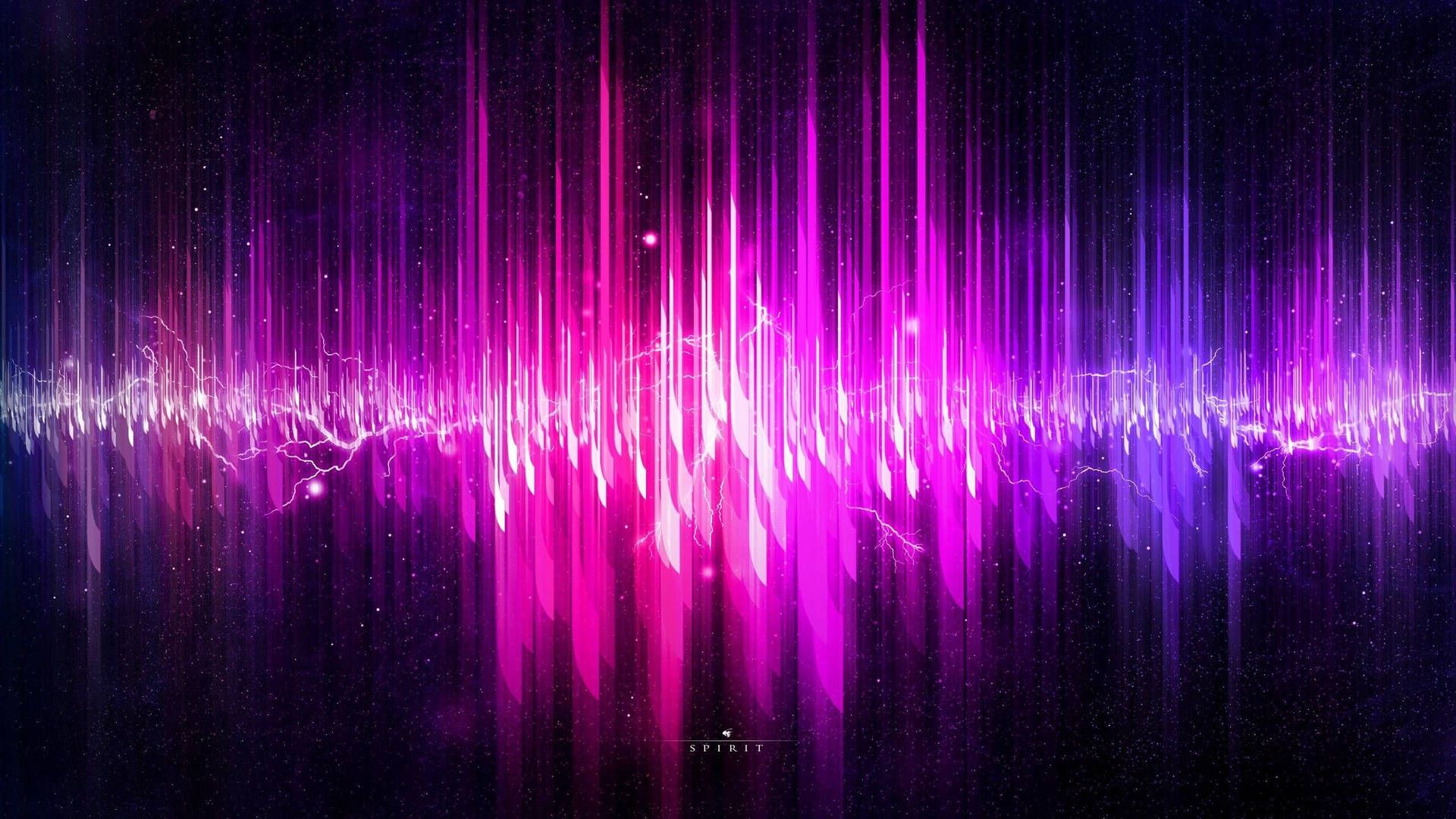 Schallwellen, Abstrakt, Lichtstreifen, Pink, Lila, 1920x1080, Full-HD-Hintergrundbild für PC