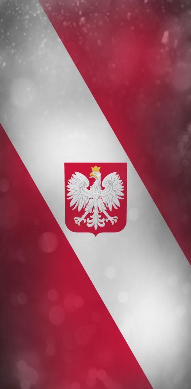 Polnisches Wappen, Weißer Adler, Polnische Flagge, Rot-Weiß, Sperrbildschirm fürs iPhone