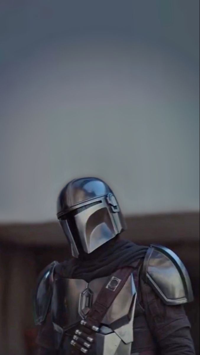 Din Djarin, The Mandalorian, Helm, Nahaufnahme, Dunkel, Hochformat, Hintergrundbild fürs Smartphone