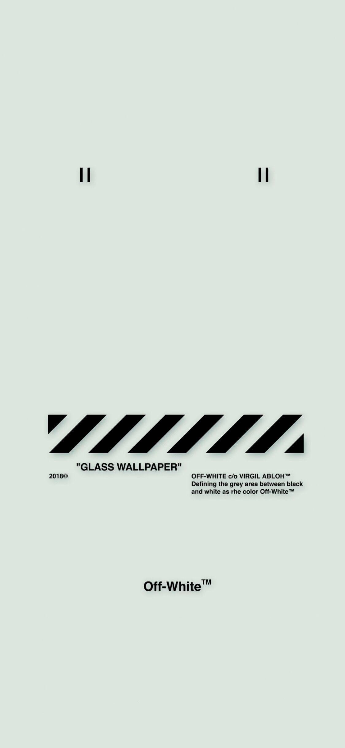 Off-White, Minimalistisch, Diagonale Streifen, Typografie, Mintgrün, Full HD, iPhone-Hintergrundbild