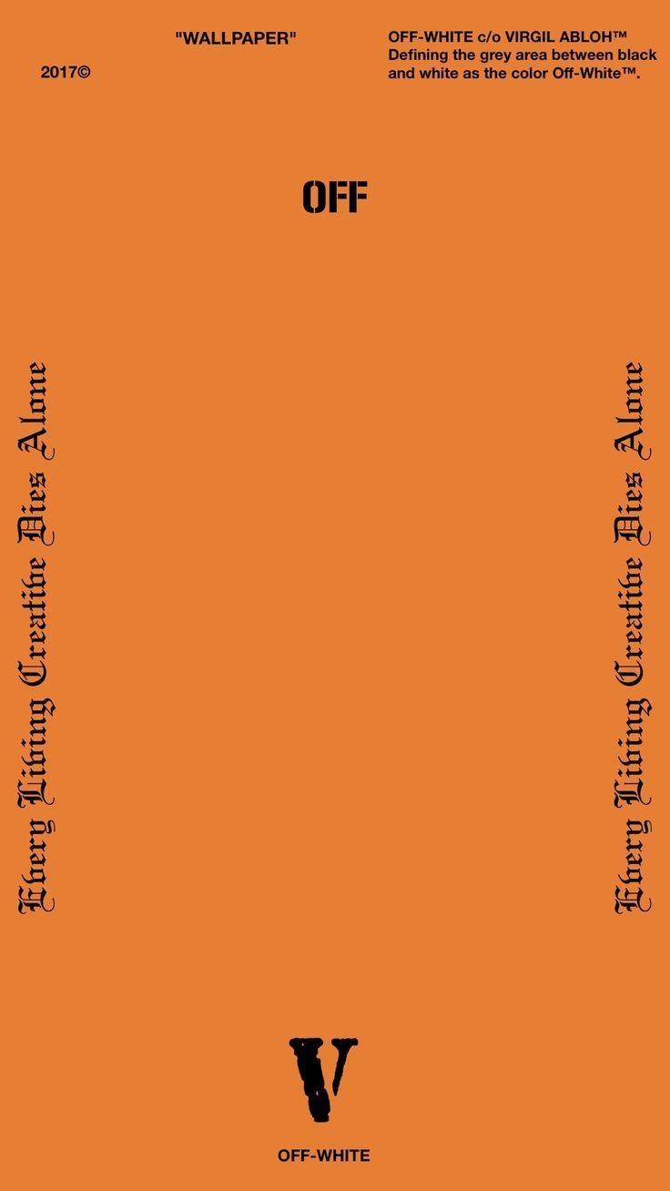 Off-White, Virgil Abloh, Orangefarbener Hintergrund, Typografie, Minimalistisch, Sperrbildschirm