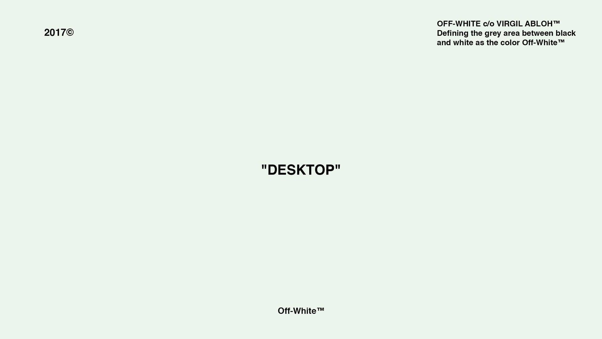 Off-White, Virgil Abloh, Minimalistisch, Typografie, Mintgrüner Hintergrund, 1080p Wallpaper