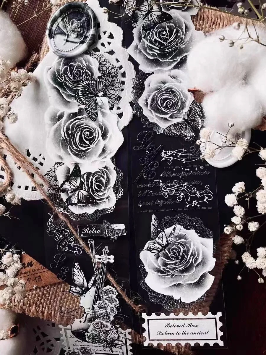 Rosen, Spitze, Collage, Schwarz-Weiß, Vintage, HD, Hintergrundbild fürs Tablet
