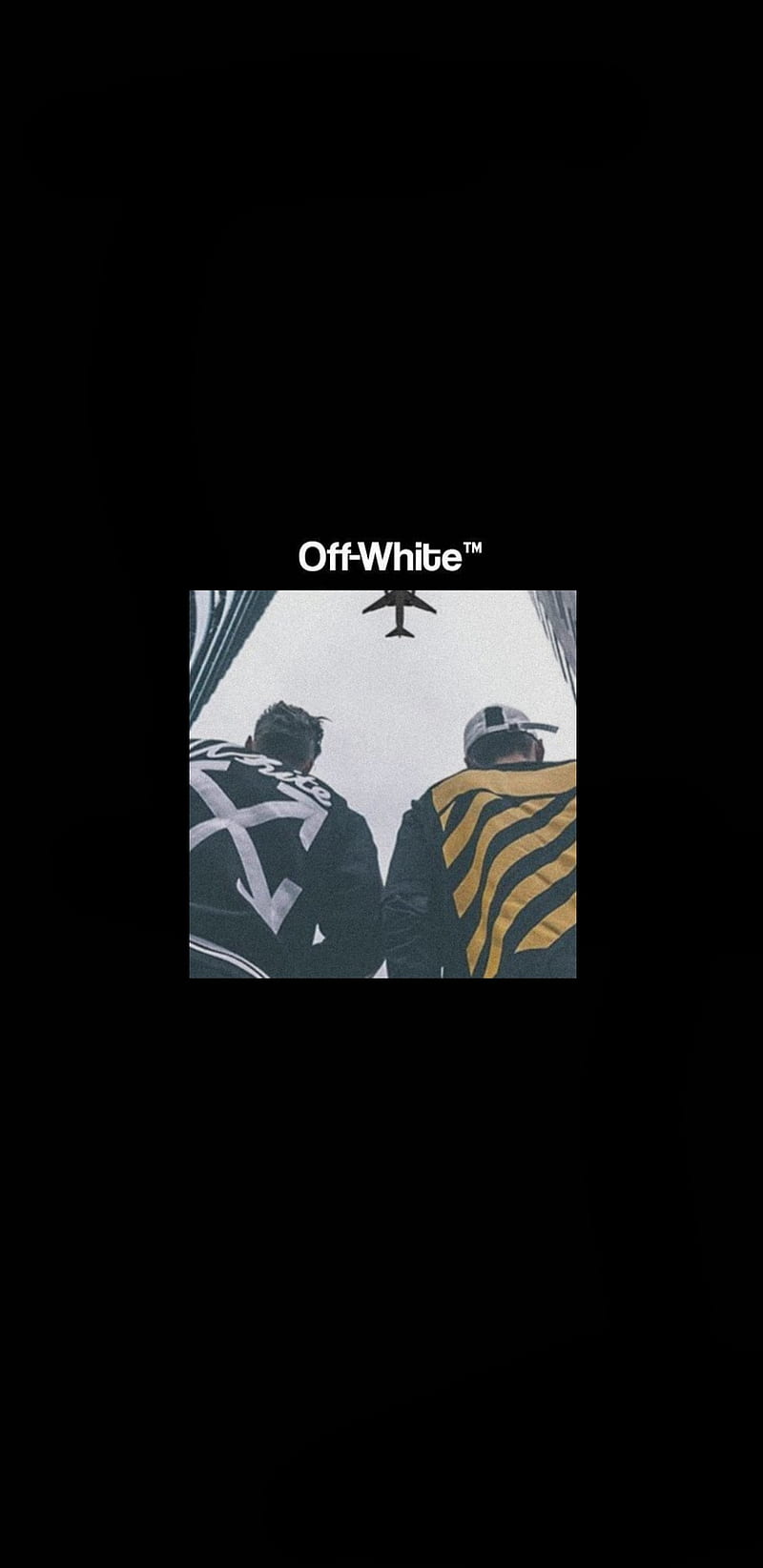 Off-White, Schwarzer Hintergrund, Minimalistisch, Logo, HD, Sperrbildschirm fürs iPhone