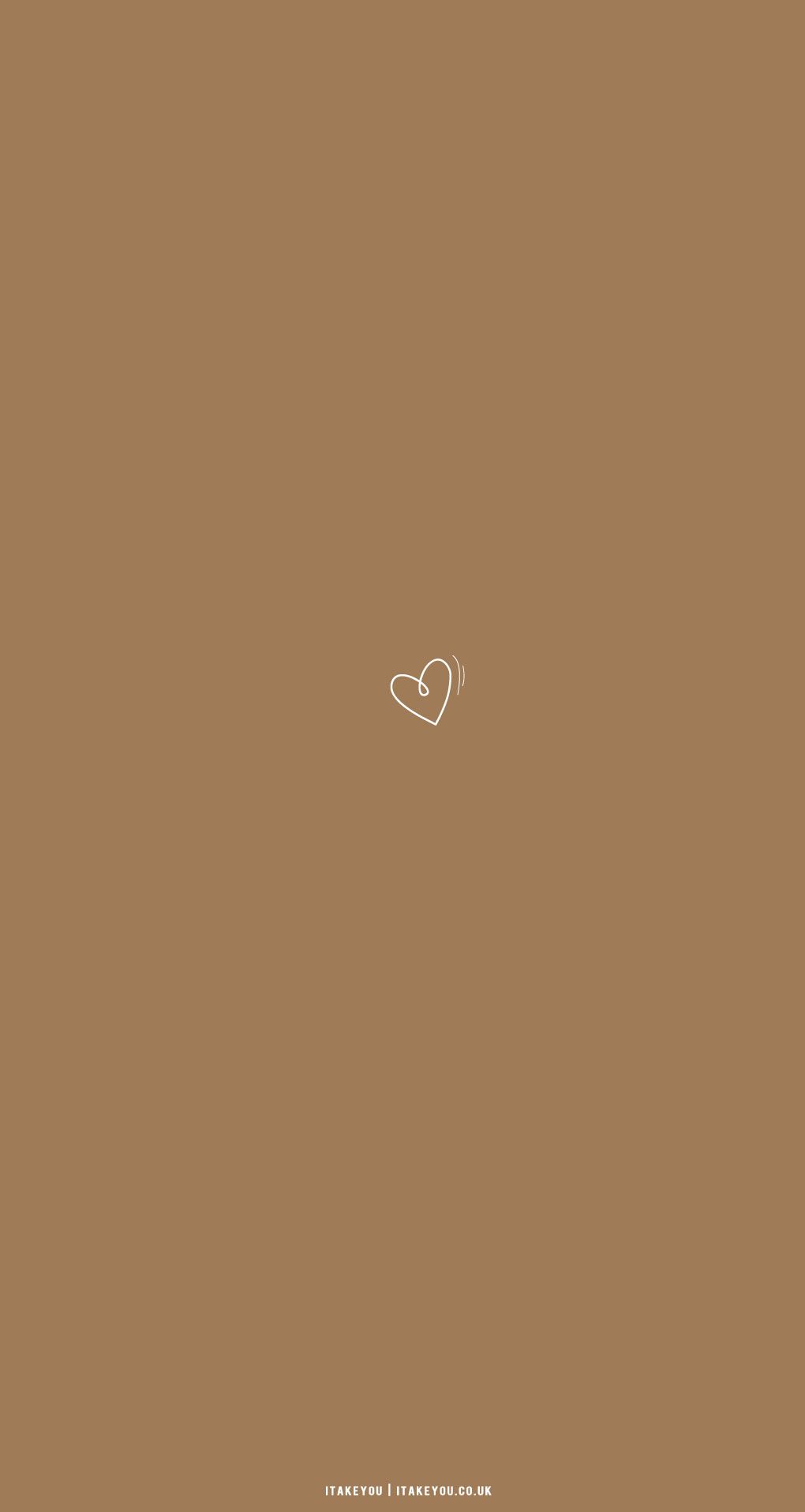Herz, Braun, Minimalismus, Einfarbig, HD, Sperrbildschirm fürs iPhone