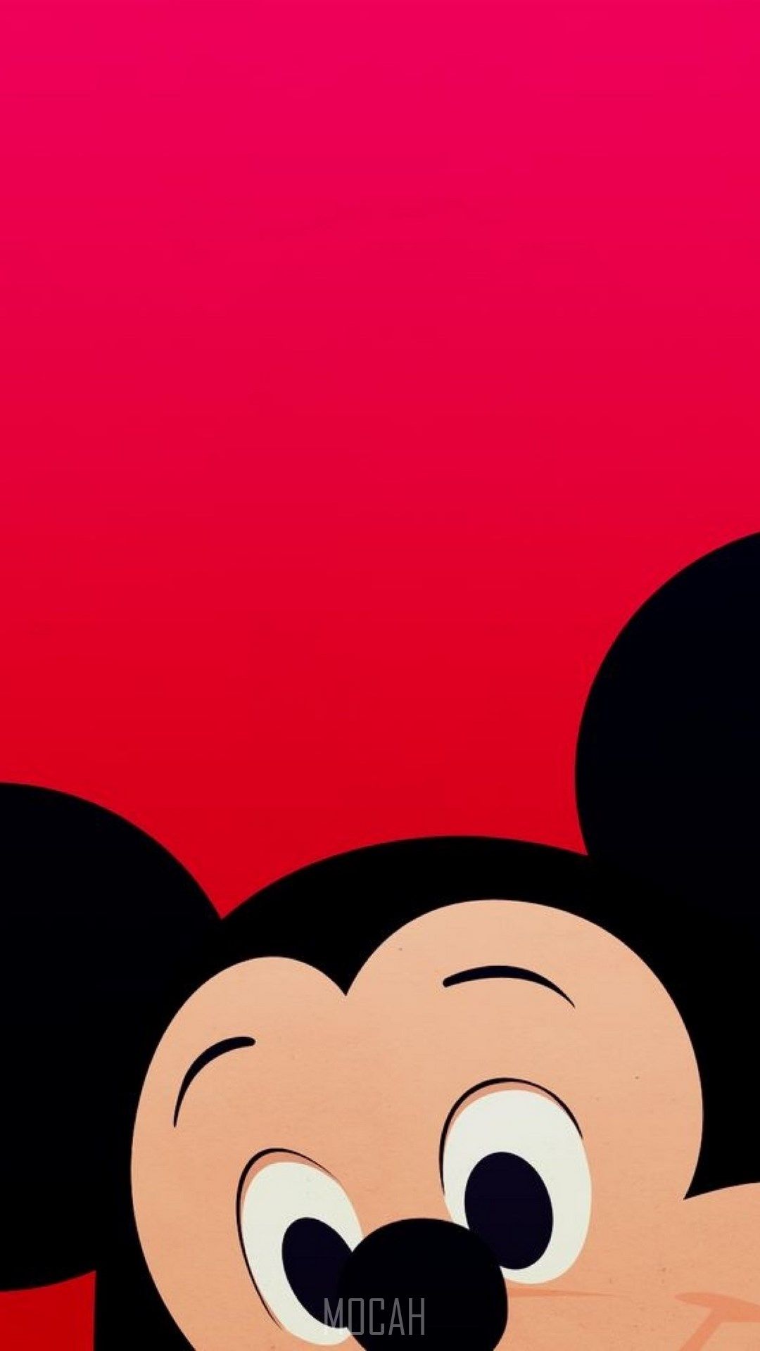 Micky Maus, Disney, Gesicht, Rot, Close-up, Full HD, Hintergrundbild fürs Handy