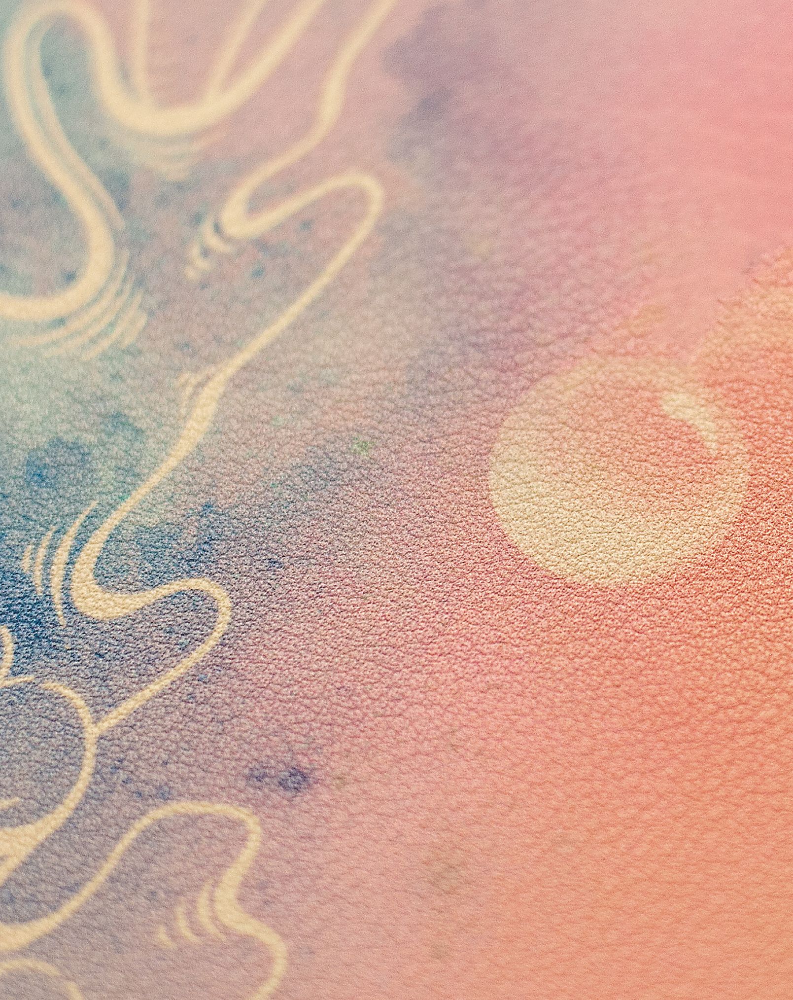 Delfin, Pastellfarben, Abstrakt, Aquarell, Pfirsichfarben, QHD+, iPad-Hintergrundbild
