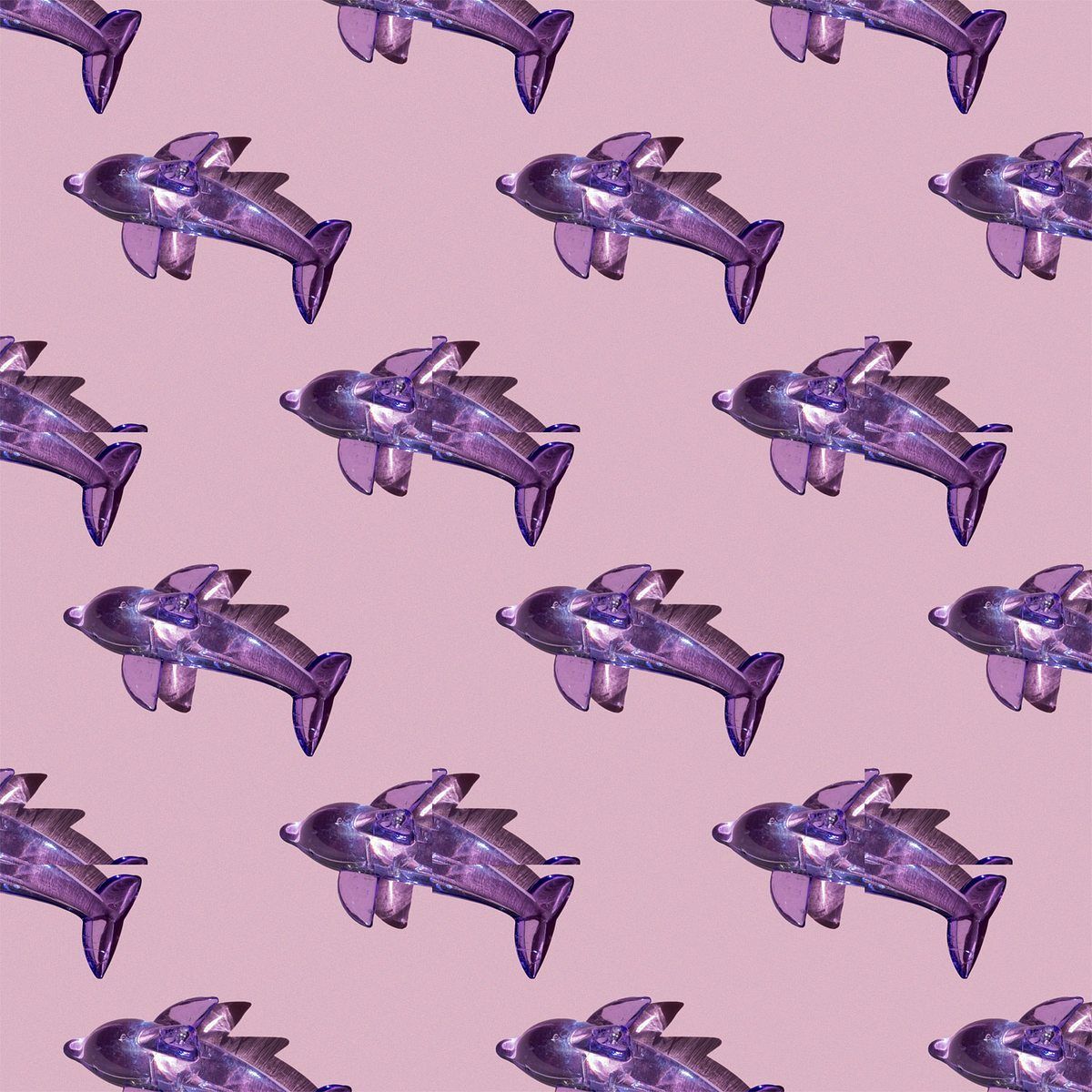 Delfin-Muster, Lila Delfine, Rosa Hintergrund, Wiederholung, Wallpaper