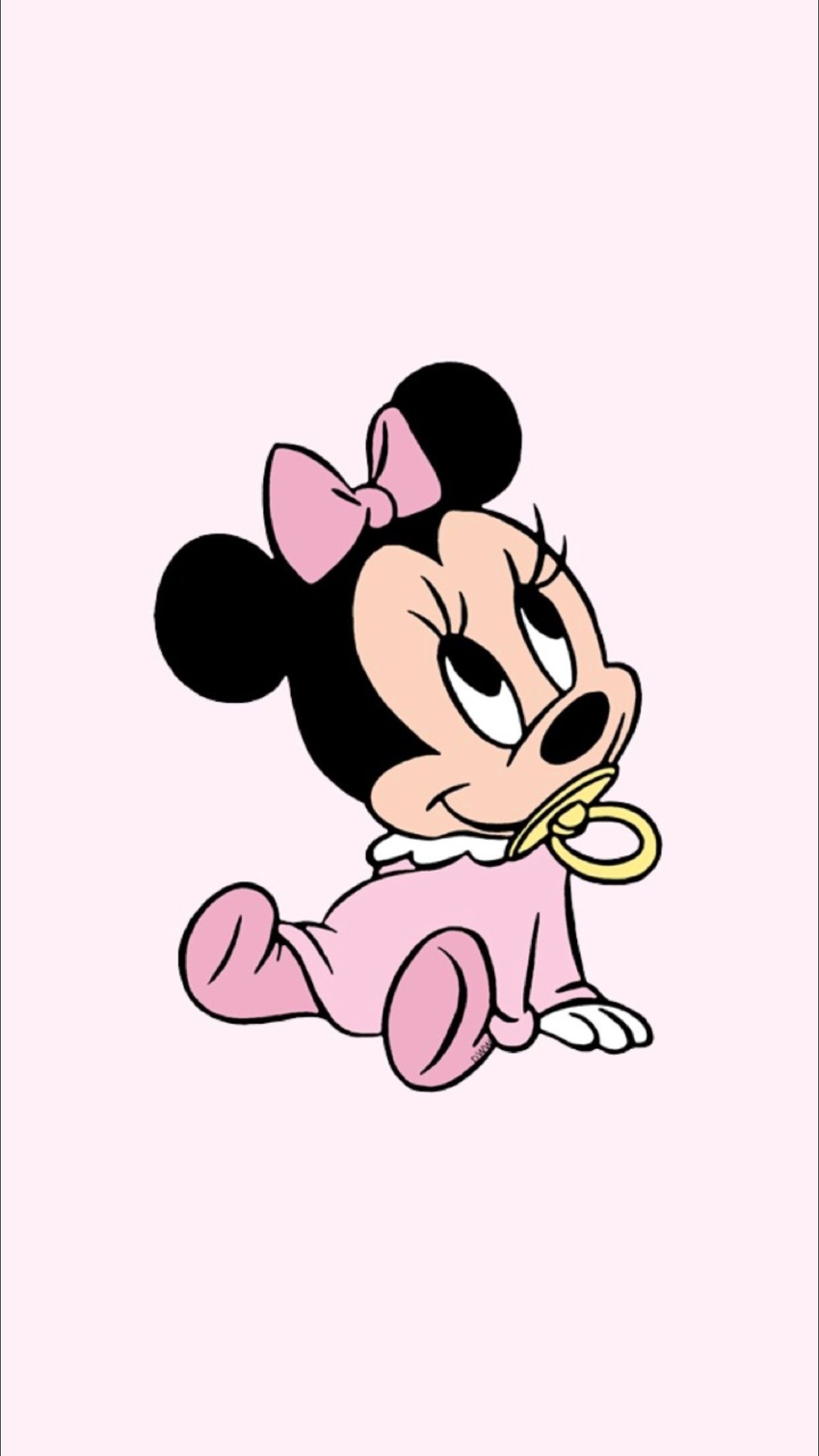 Minnie Maus, Baby Minnie, Schnuller, Hellrosa, Cartoon, Full HD, Sperrbildschirm fürs iPhone
