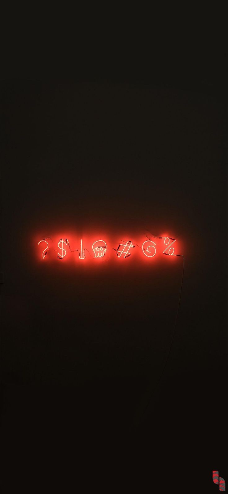 Neonschrift, Rote Schrift, Schwarzer Hintergrund, Minimalistisch, Dunkel, Sperrbildschirm fürs iPhone