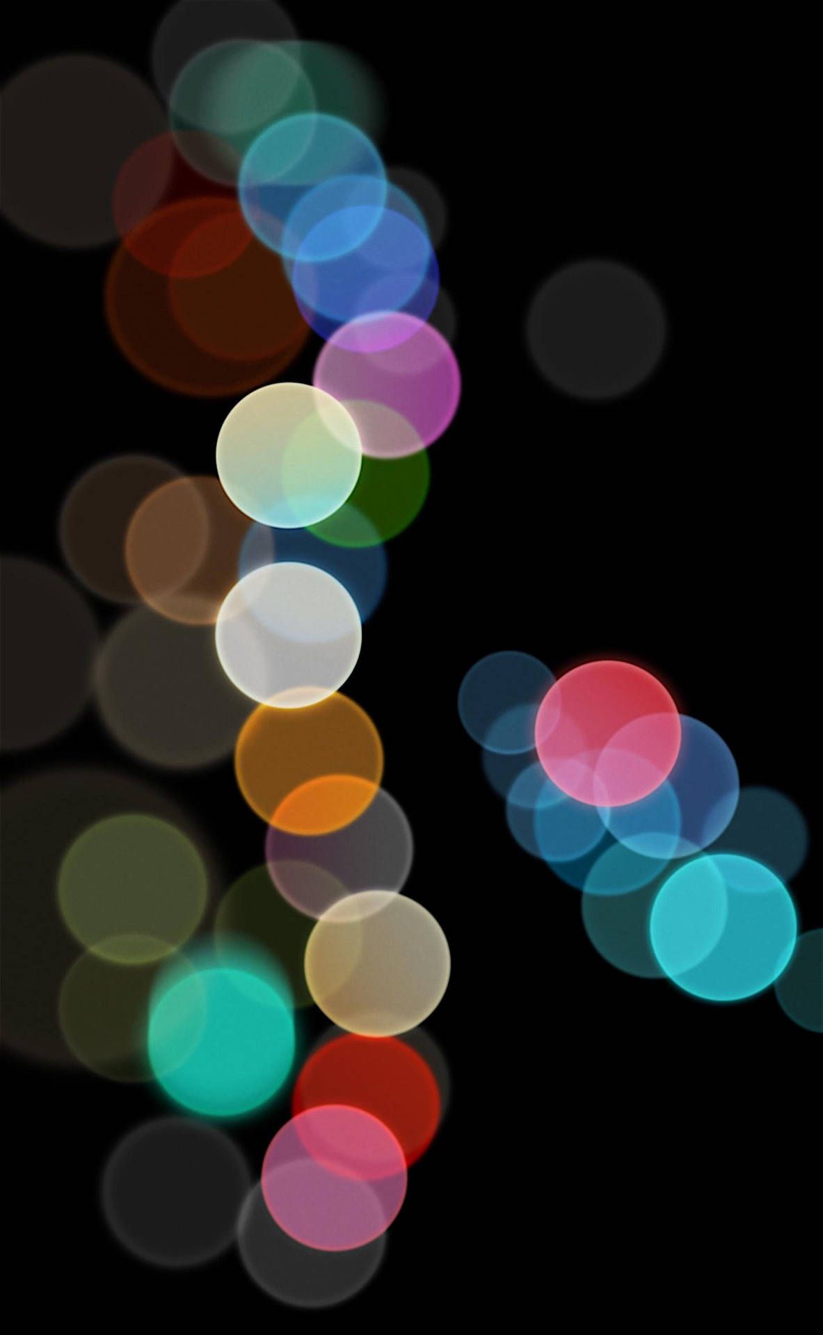 Bokeh, Bunte Lichter, Kreise, Abstrakt, iPhone 16, Handy-Hintergrundbild