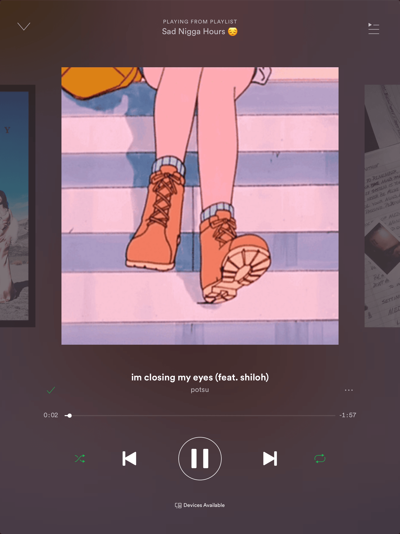 Musikplayer, Illustration, Treppe, Beine, Rosa, Lila, Hintergrundbild für iPad und Tablet