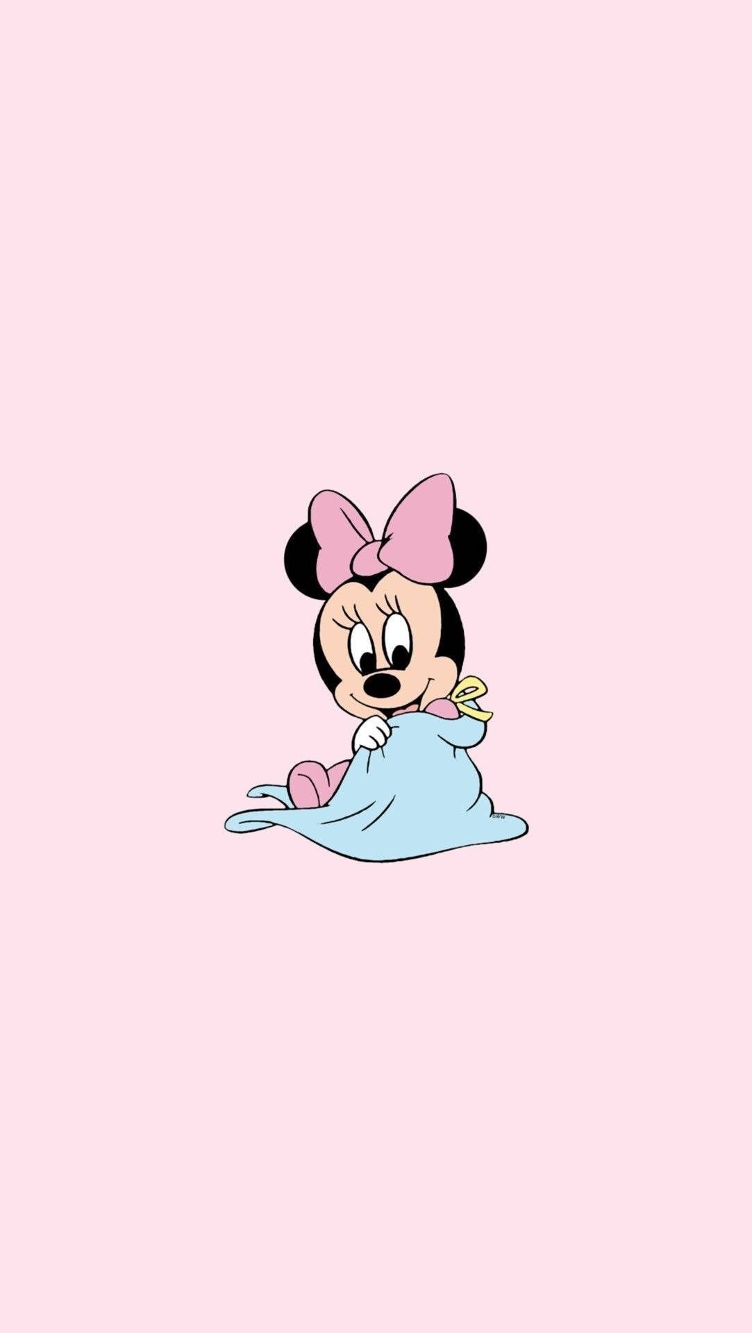 Baby Minnie, Minnie Maus, Hellrosa, Klein, Niedlich, Full HD, Sperrbildschirm fürs iPhone