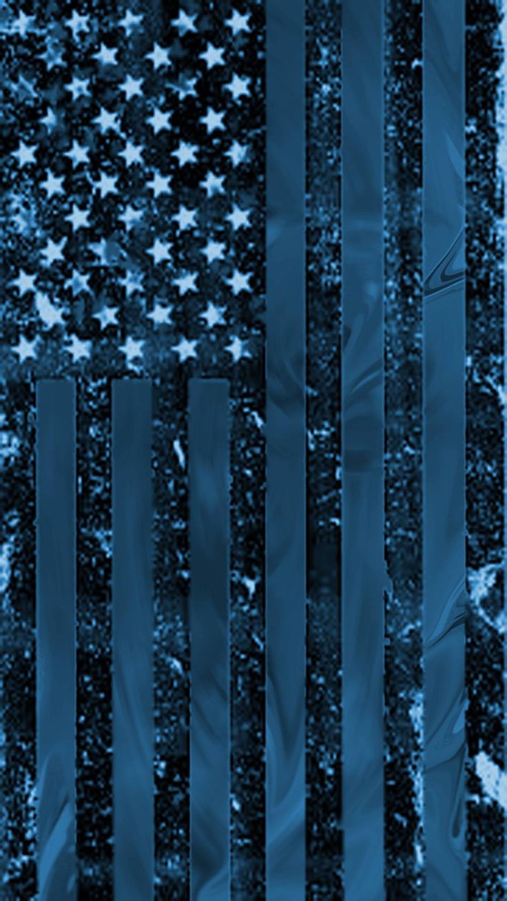 Amerikanische Flagge, Sterne und Streifen, Blau, Grunge, Monochrom, HD, Handy-Hintergrund