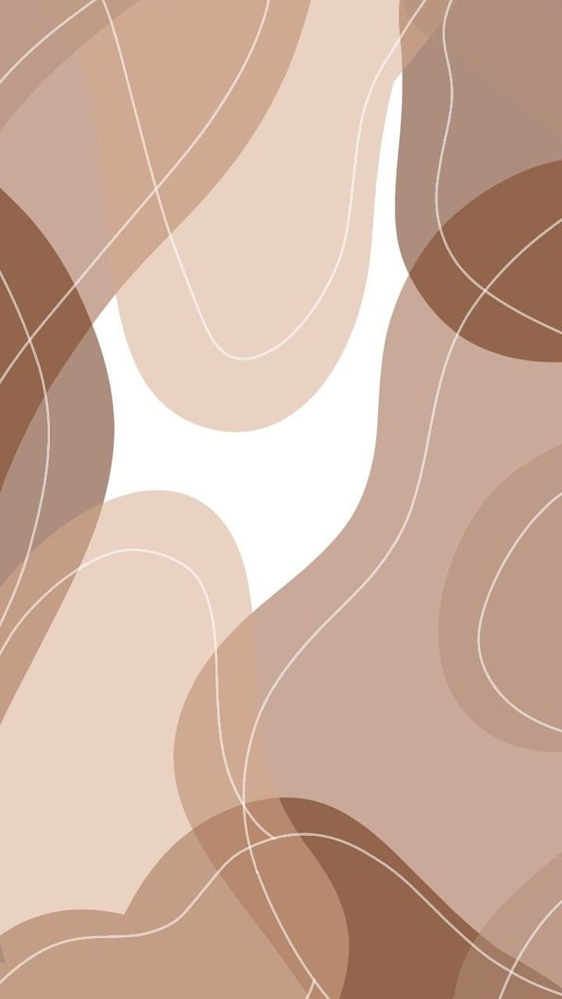 Abstrakt, Formen, Beige, Braun, Boho, HD, Sperrbildschirm fürs iPhone