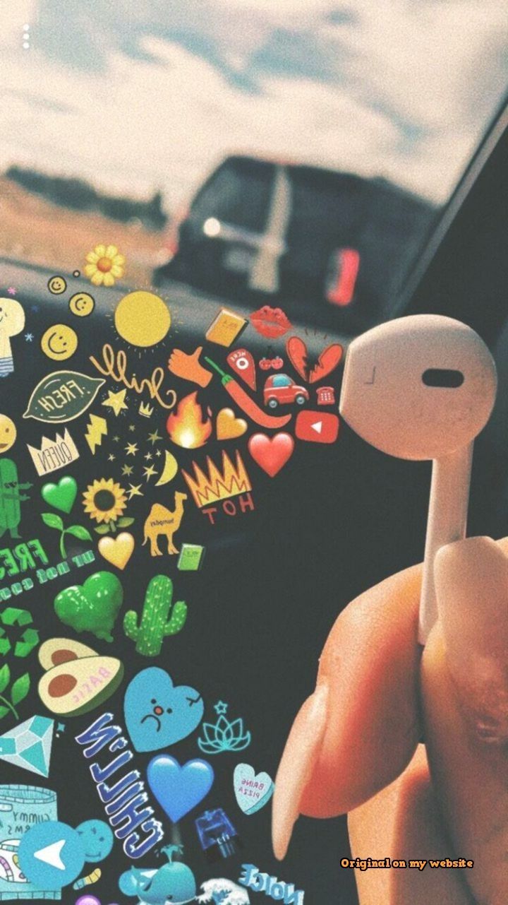 Kopfhörer, Emoji-Herzen, Hand, Regenbogen, Auto, HD, Sperrbildschirm fürs iPhone