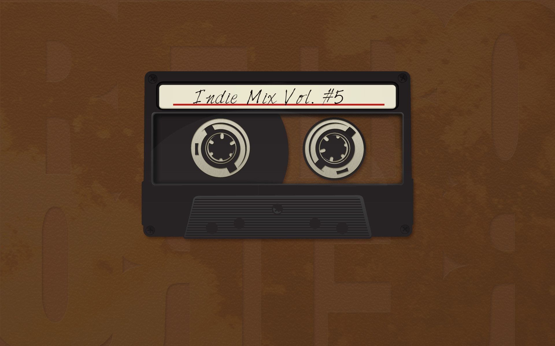Indie Mix, Kassette, Mixtape, Braun, Retro, Full HD, Desktop-Hintergrund für Windows