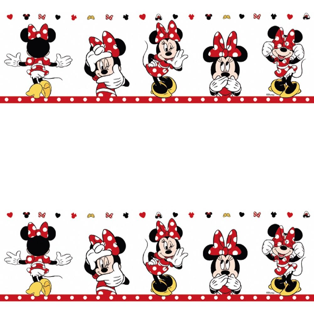 Minnie Maus, Bordüre, Muster, Weiß, Rot, Hintergrundbild für iPad und Tablet