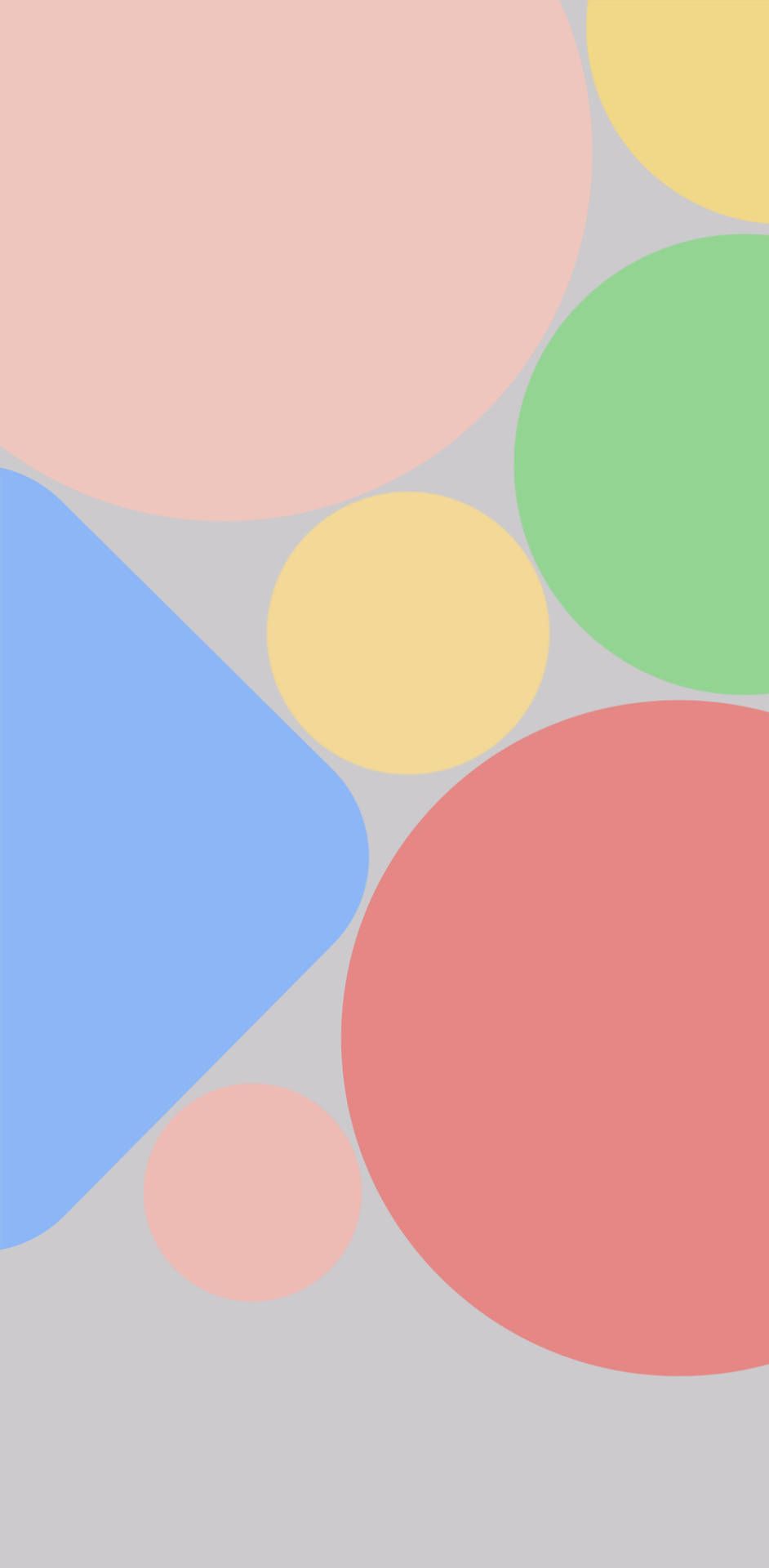 Geometrische Formen, Pastell, Kreise, Material Design, Google Pixel 5, Handy-Hintergrundbild