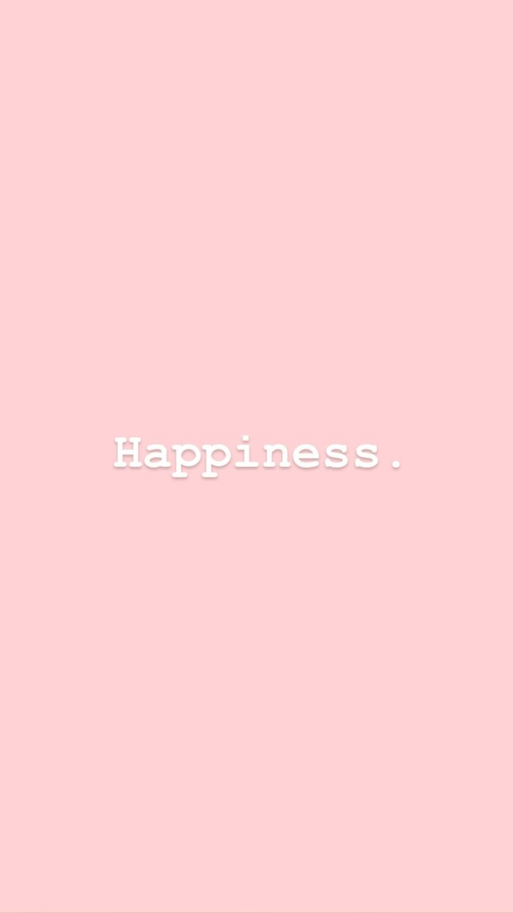 Happiness, Rosa Hintergrund, Minimalistisch, Schriftzug, Sperrbildschirm fürs iPhone
