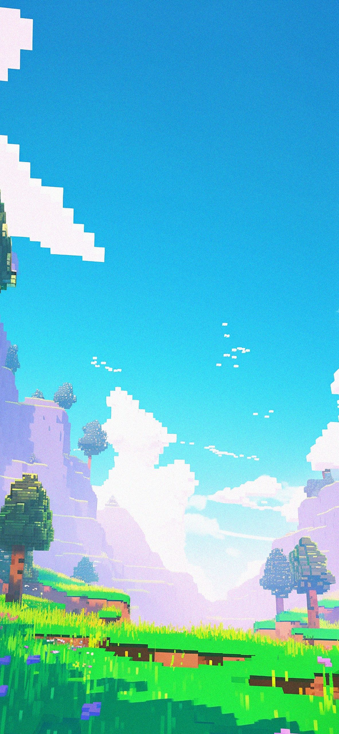 Pixel-Art, Landschaft, Wolken, Schwebende Inseln, Blauer Himmel, Google-Pixel-5-Hintergrundbild