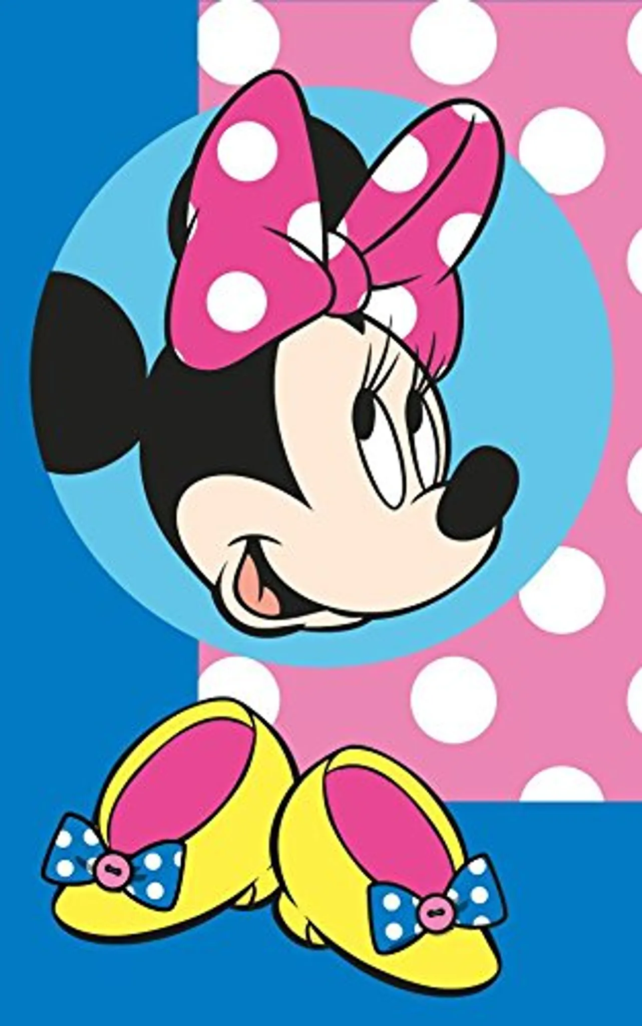 Minnie Maus, Polka Dots, Gelbe Schuhe, Blau, Pink, Full HD, Hintergrundbild fürs Handy