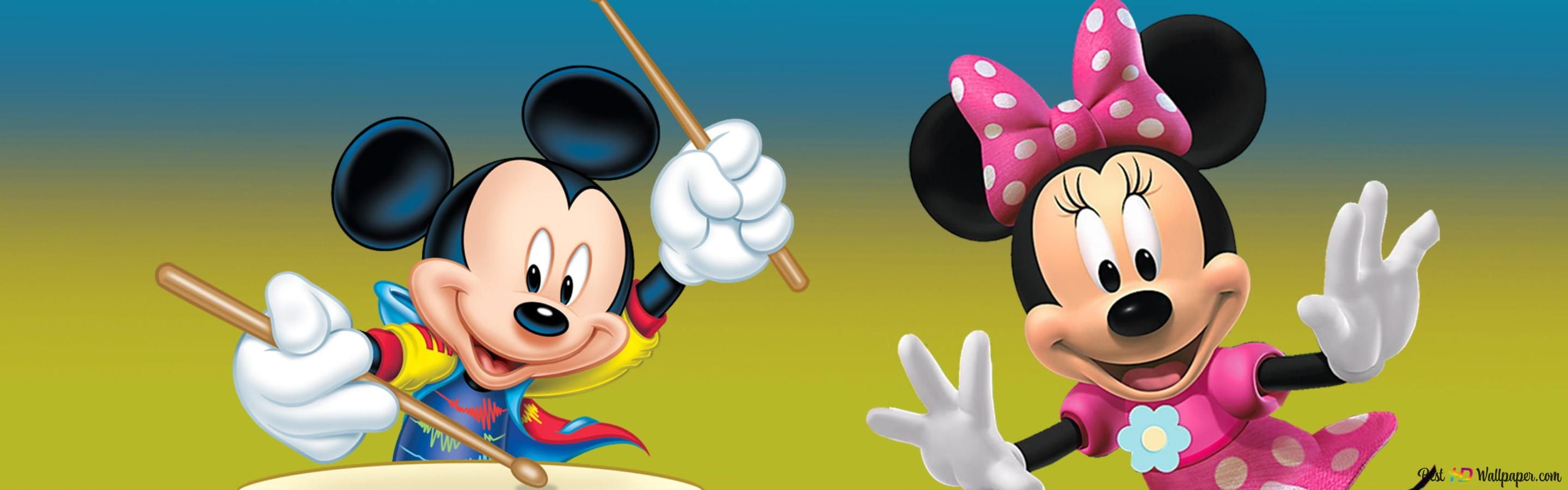 Micky Maus, Minnie Maus, Disney, Freude, Farbverlauf, HD, Hintergrundbild für den PC