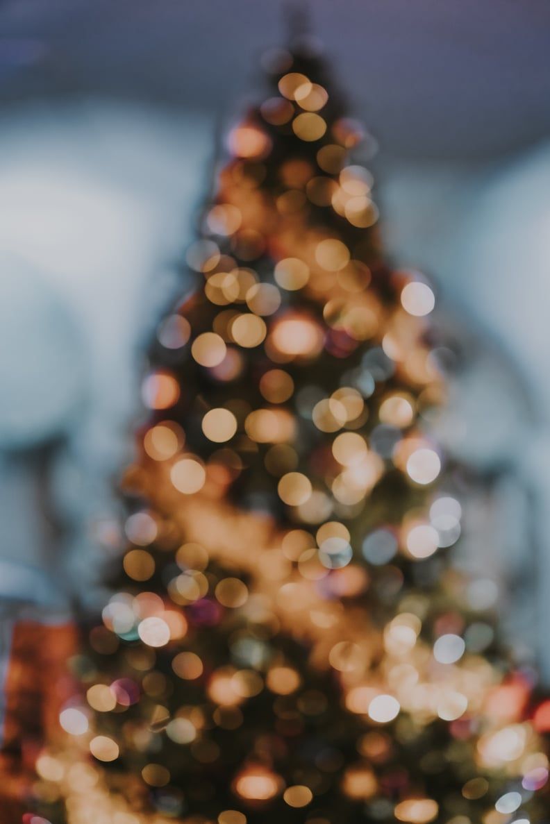 Weihnachtsbaum, Lichterkette, Bokeh, Unscharf, Goldene Lichter, HD, Tablet-Hintergrund
