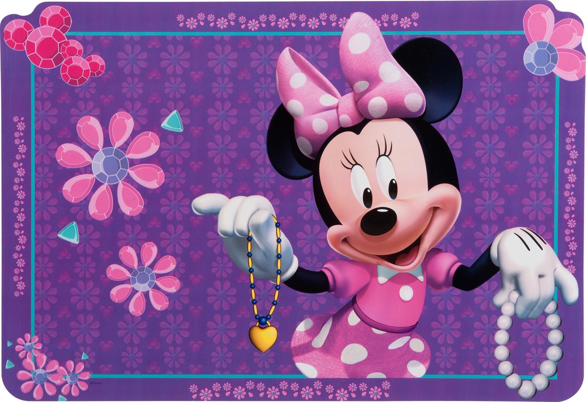 Minnie Maus, Perlenkette, Blumen, Lila, Hintergrund