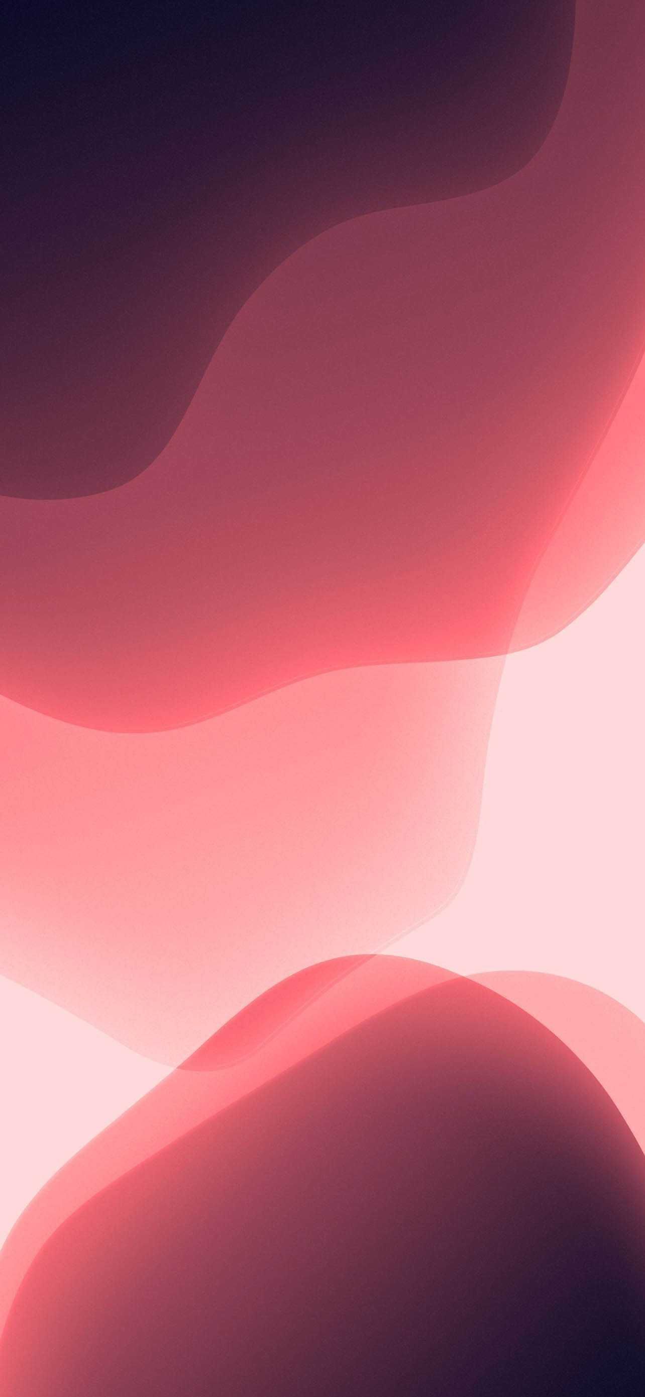 Abstrakte Wellen, Farbverlauf, Rosa, Dunkelrot, Full HD, Sperrbildschirm fürs iPhone
