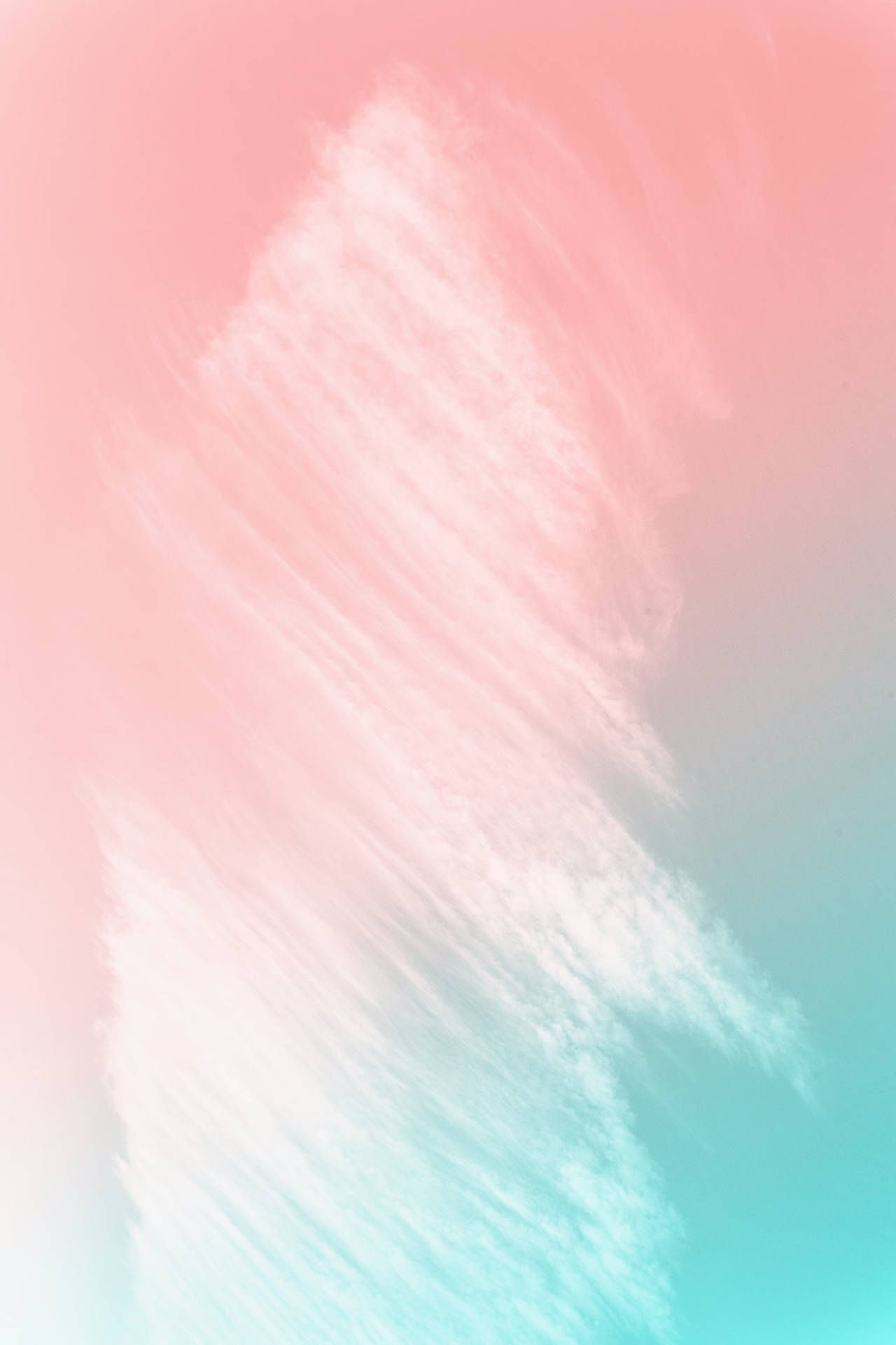 Pinselstriche, Farbverlauf, Rosa, Türkis, Abstrakt, Full HD, Handy-Hintergrund im Hochformat