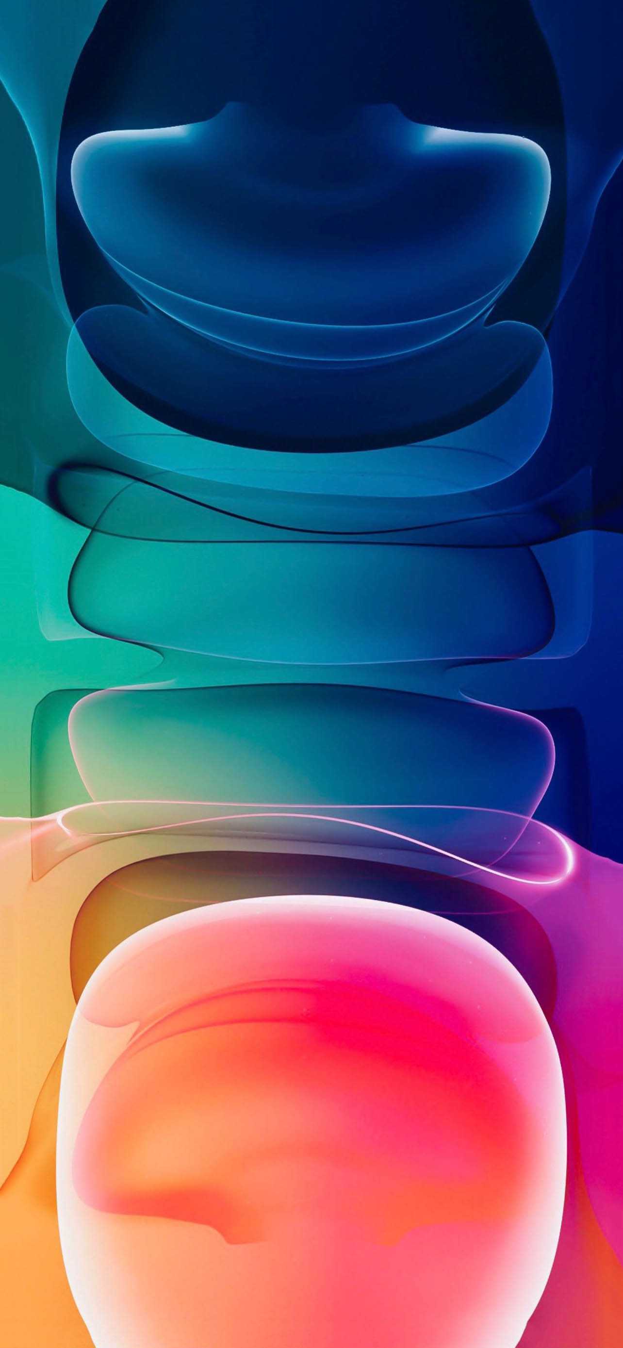 Abstrakte Formen, 3D, Leuchtend, Blau, Pink, Full HD, Hintergrundbild fürs Handy
