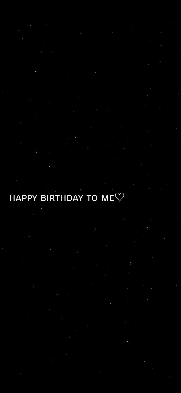Happy Birthday to me, Schwarzer Hintergrund, Minimalistisch, Text, Sperrbildschirm fürs iPhone