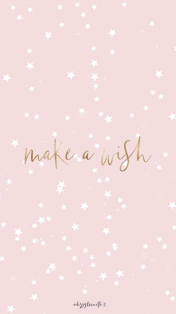 Make a wish, Schriftzug, Rosa, Punkte, Minimalistisch, HD, Hintergrundbild fürs Handy