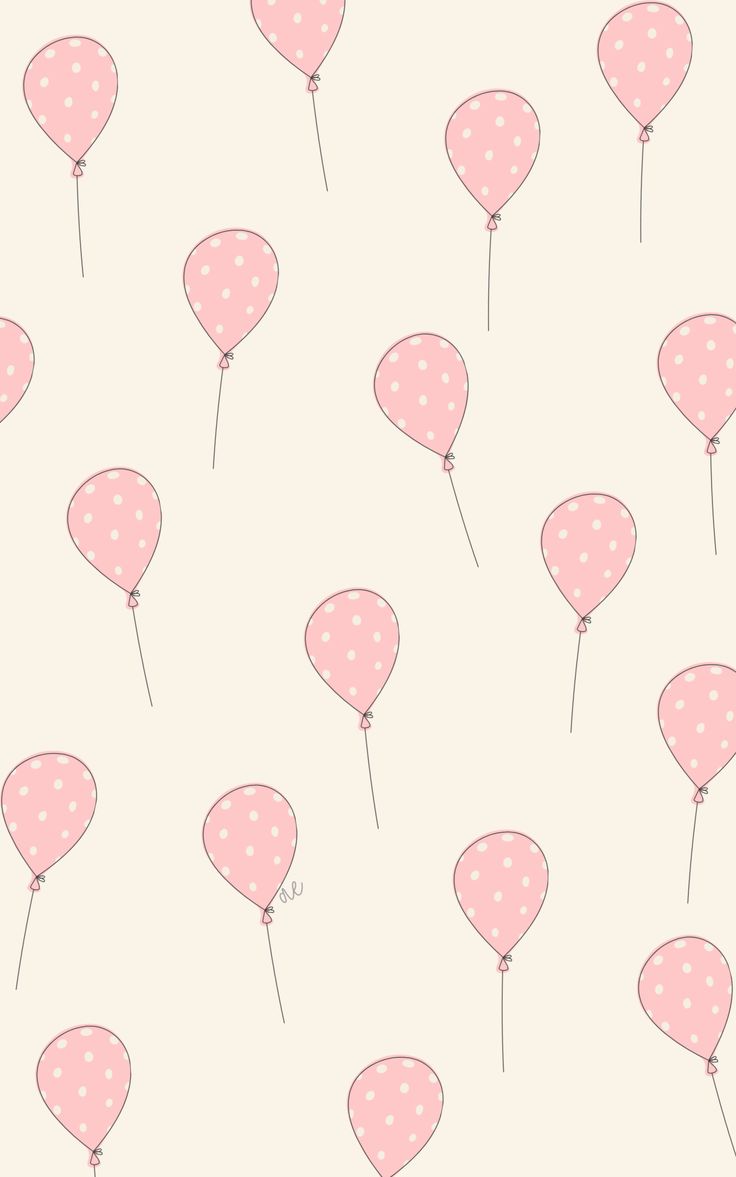 Luftballons, Muster, Rosa, Creme, Minimalistisch, HD, Handy-Hintergrund im Hochformat