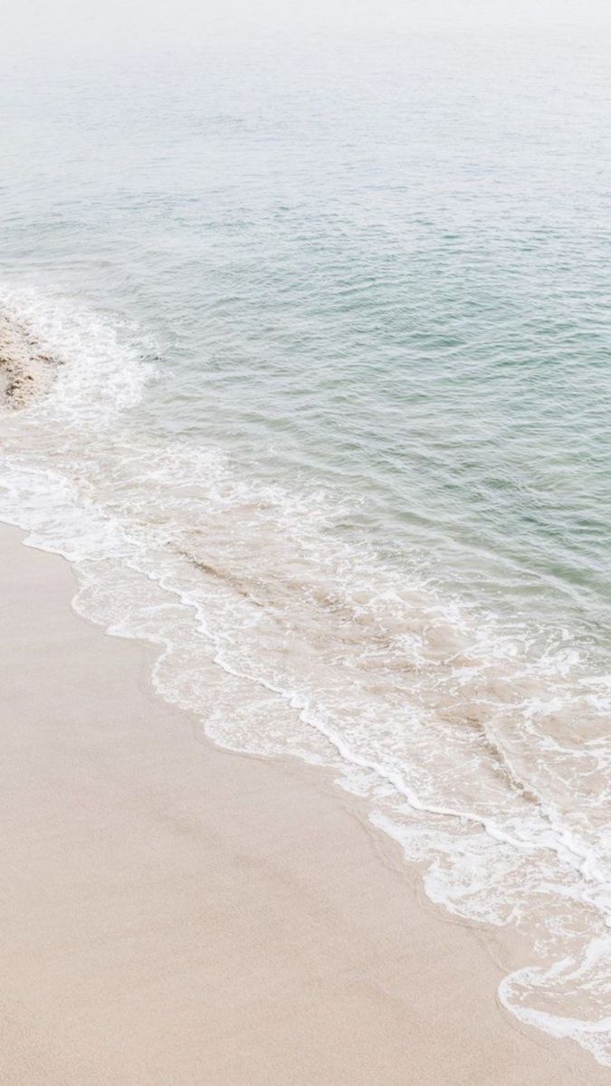 Strand, Welle, Heller Sand, Pastell, Hintergrundbild für iPhone und Android