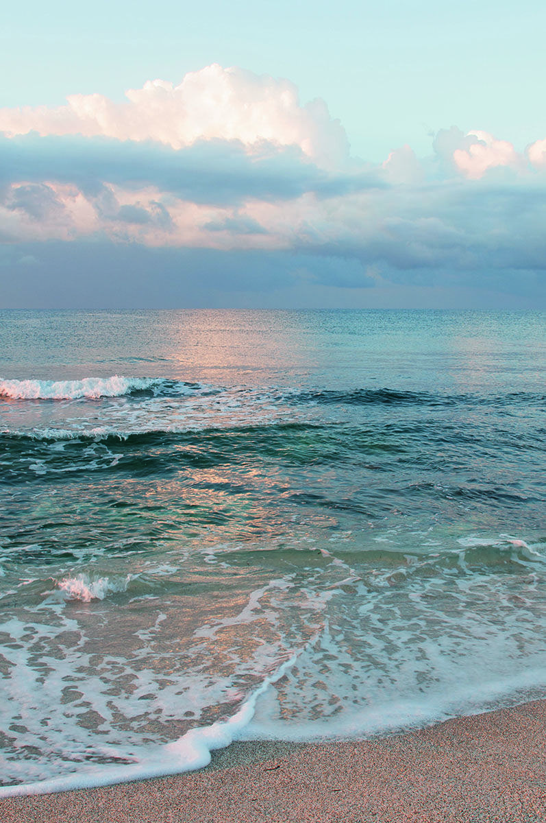 Türkises Wasser, Wolken, Wellen, Strand, HD, Sperrbildschirm fürs iPhone