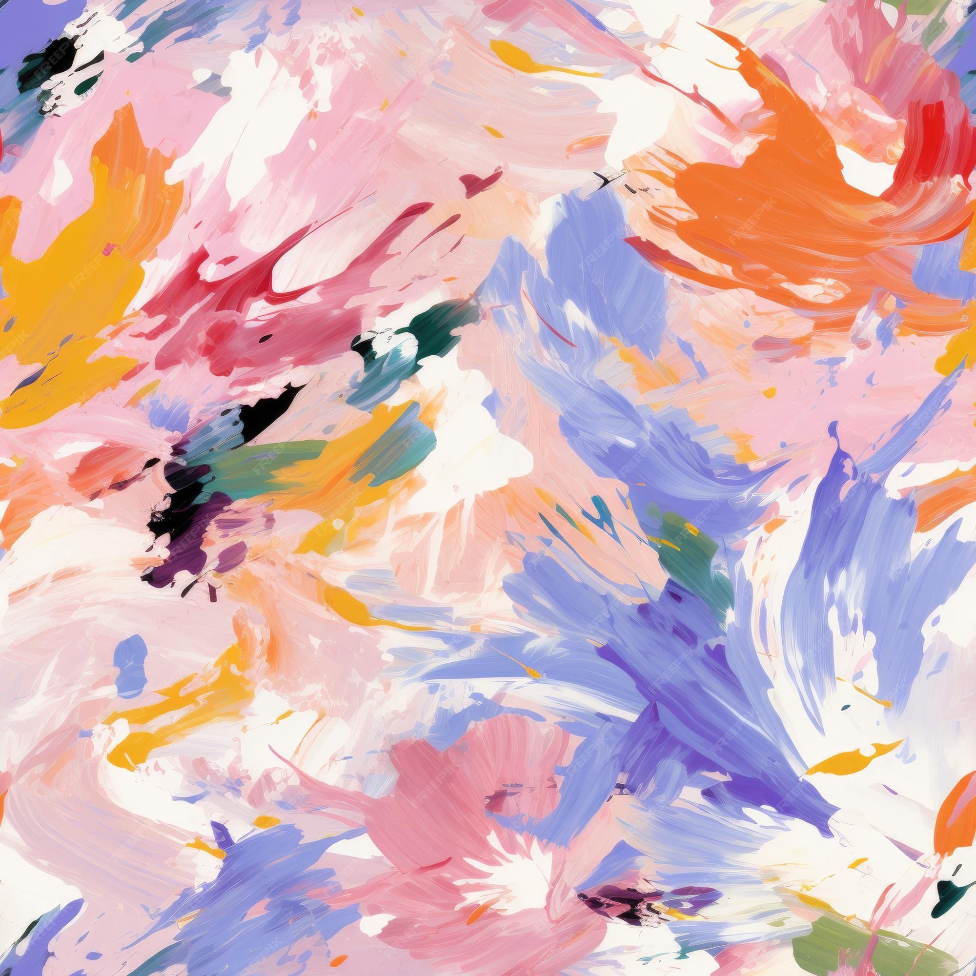 Abstrakte Malerei, Pinselstriche, Pastellfarben, Pink und Blau, Hintergrundbild fürs iPad