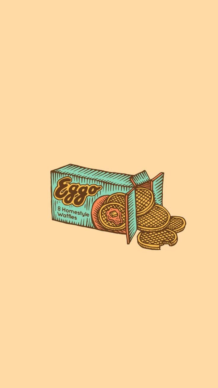 Eggo-Waffeln, Stranger Things, Illustration, Pastellgelb, Sperrbildschirm fürs iPhone