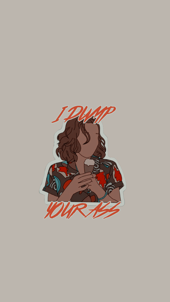 Elfi, Stranger Things, Zitat, Illustration, Grauer Hintergrund, Sperrbildschirm fürs iPhone