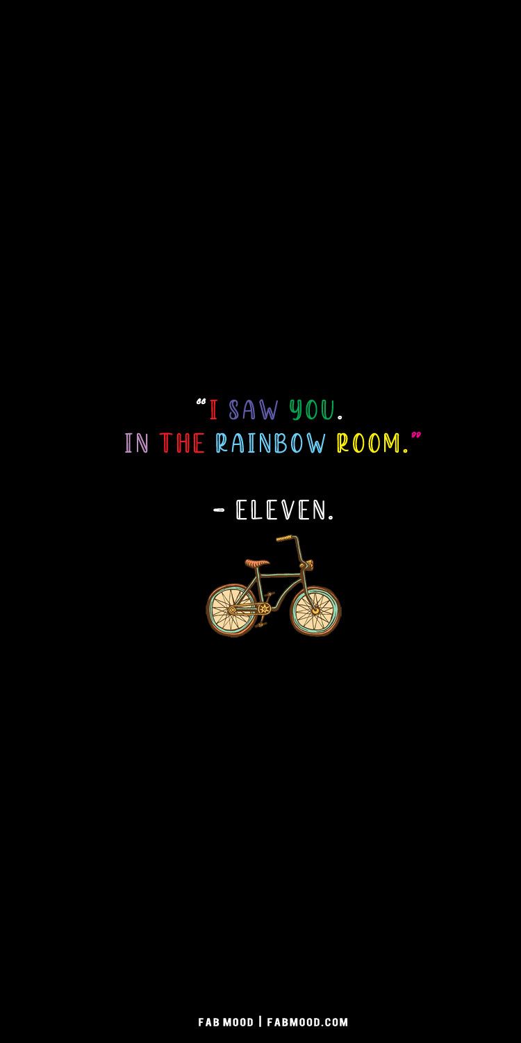 Elfi, Stranger Things, Zitat, Fahrrad, Schwarzer Hintergrund, Sperrbildschirm fürs iPhone