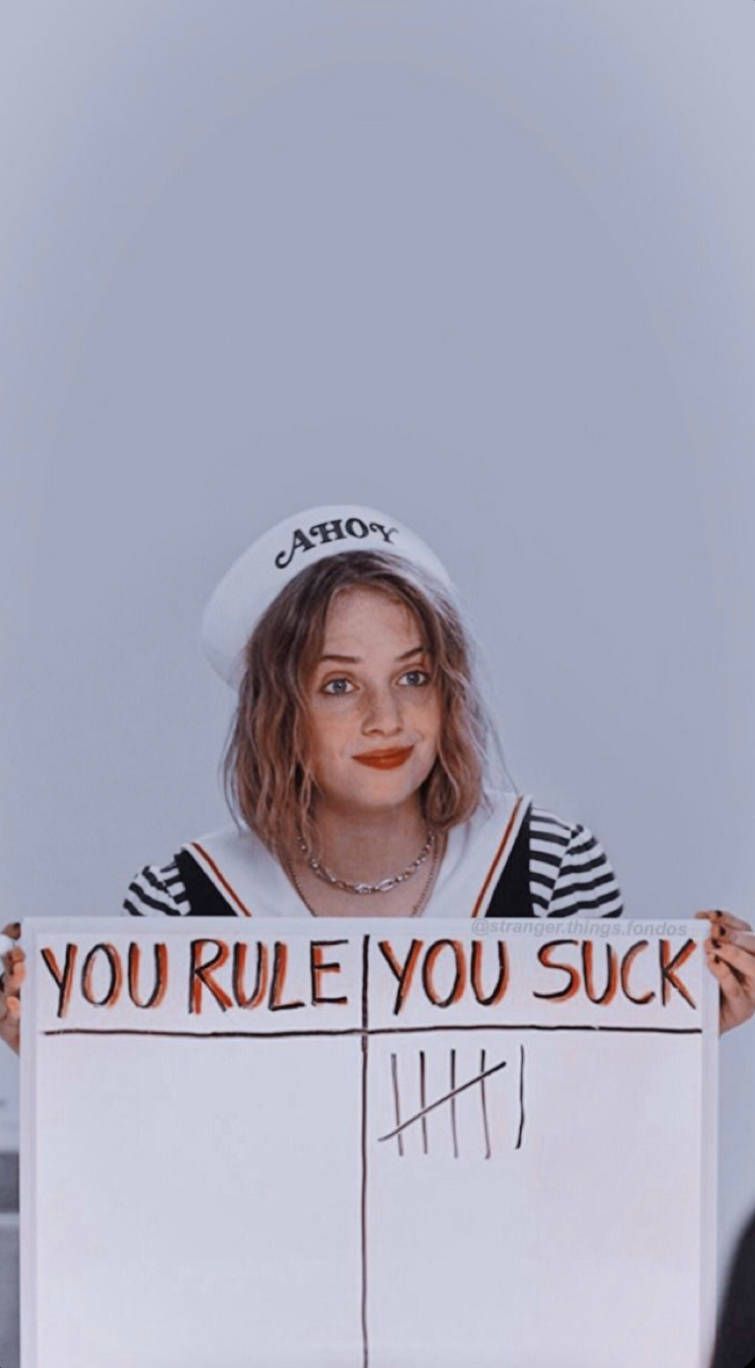 Robin Buckley, Maya Hawke, Scoops Ahoy, Stranger Things, You Rule You Suck, HD, Handy-Hintergrund