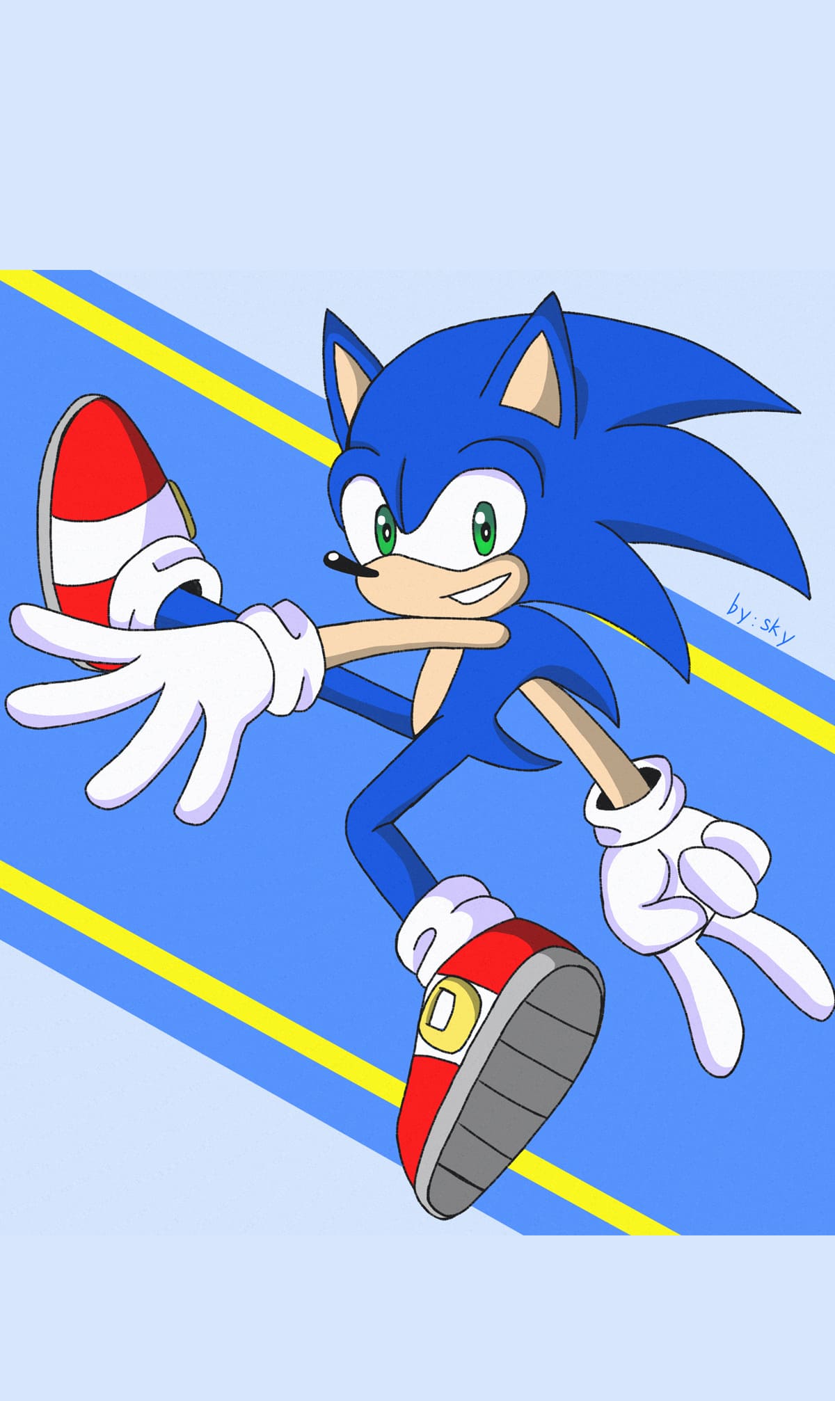 Sonic the Hedgehog, Sonic, Sega, Videospiel, Hellblauer Hintergrund, Sperrbildschirm fürs iPhone