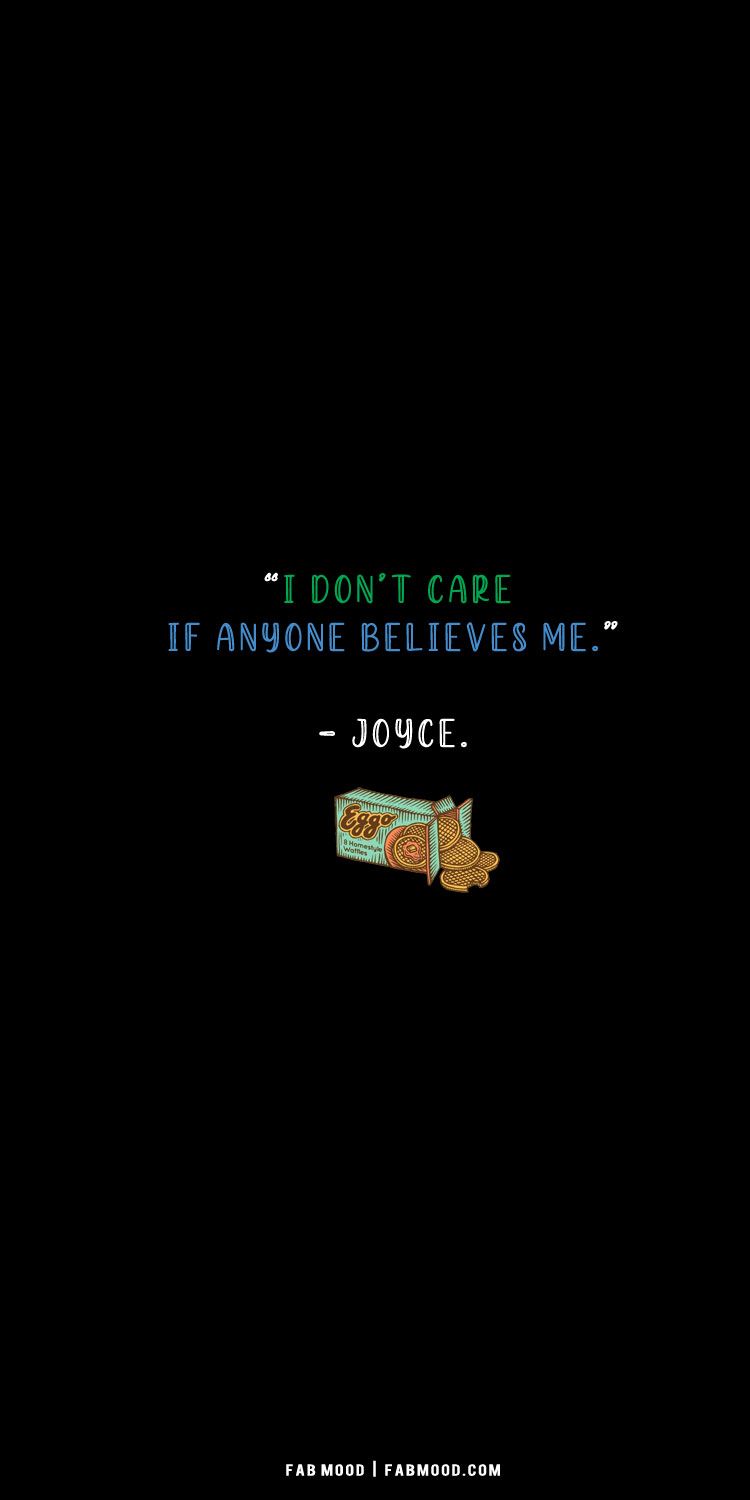 Joyce Byers, Zitat, Stranger Things, Lichterkette, Schwarzer Hintergrund, Sperrbildschirm fürs iPhone
