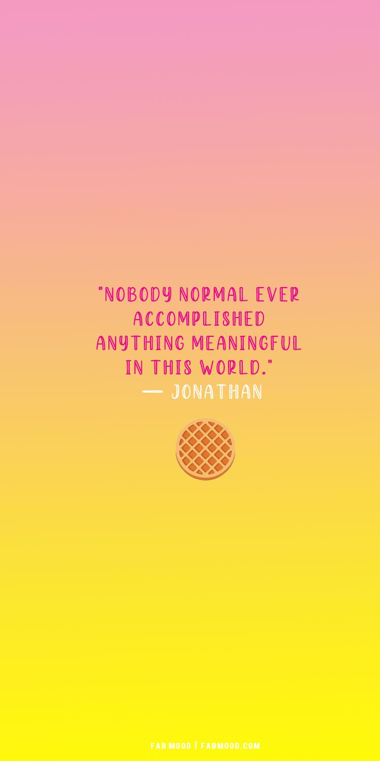 Stranger Things, Zitat, Eggo-Waffel, Farbverlauf, Pink-Gelb, HD, Handy-Hintergrundbild