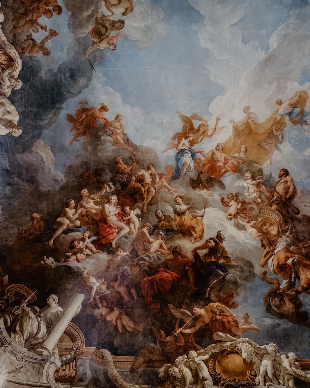 Deckenfresko, Barock, Mythologie, Klassische Kunst, Figuren, HD, iPad-Hintergrundbild