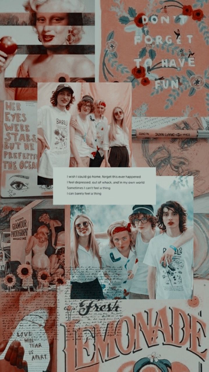 Stranger Things, Fresh Lemonade, Collage, Ästhetik, Hintergrundbild für iPhone und Android