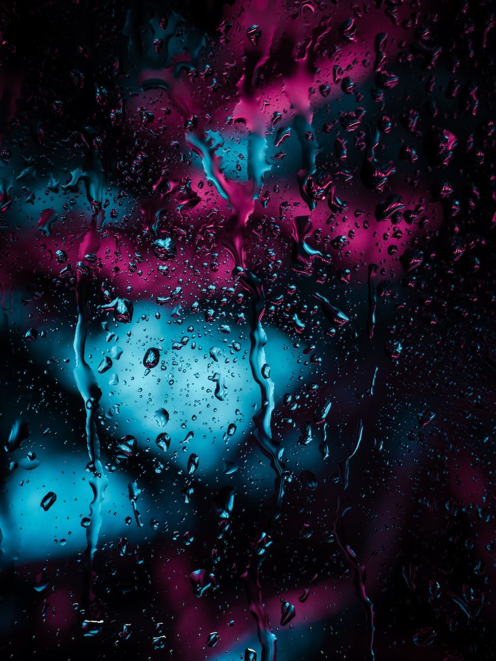 Wassertropfen, Glas, Pink, Türkis, Bokeh, HD, Hintergrundbild fürs Tablet